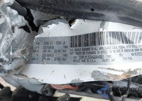 2017 Jeep Cherokee Overland 4X4 из США, поврежденный, VIN 1C4PJMJS3HW604881